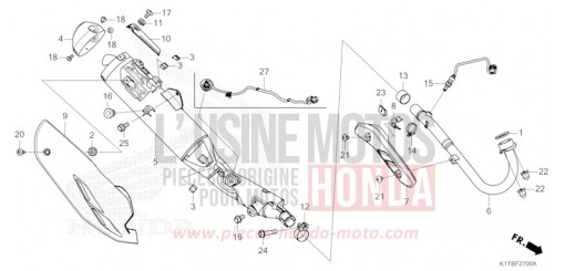 SILENCIEUX D'ECHAPPEMENT CRF300LAS de 2025